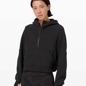 EUC Lululemon Scuba Oversized 1/2 Zip Hoodie Black Size XS/S